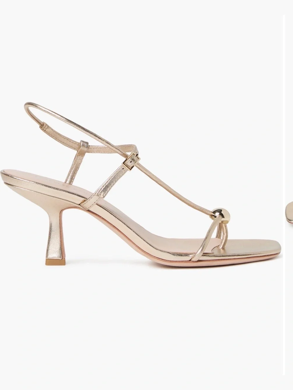 Loeffler Randall Triana Metallic Gold Strappy Slingback Sandals
